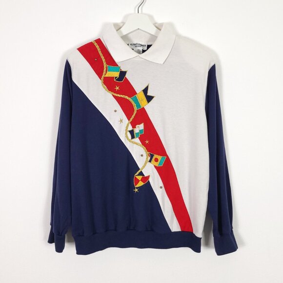 Vintage Alfred Dunner Collared Sweatshirt - Picture 9 of 9
